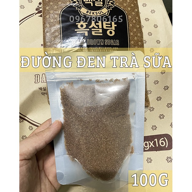 Đường đen (đường nâu) Hàn Quốc hiệu Beksul gói 1kg / 500gr