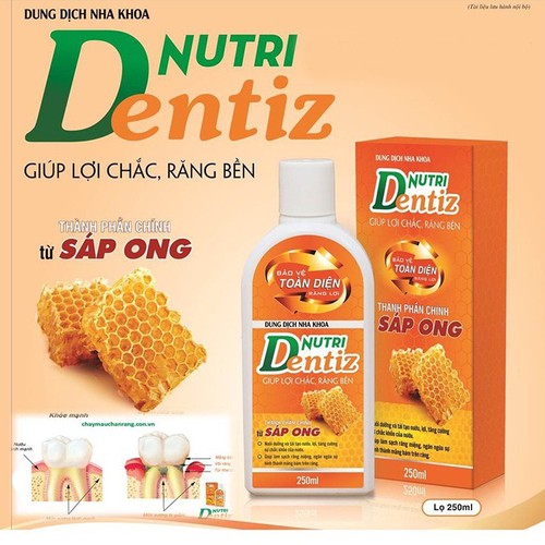 [HCM]NUTRIDENTIZ - Dung Dịch Nha Khoa Cho Răng Lợi Chắc Khỏe (Chai 250ml)