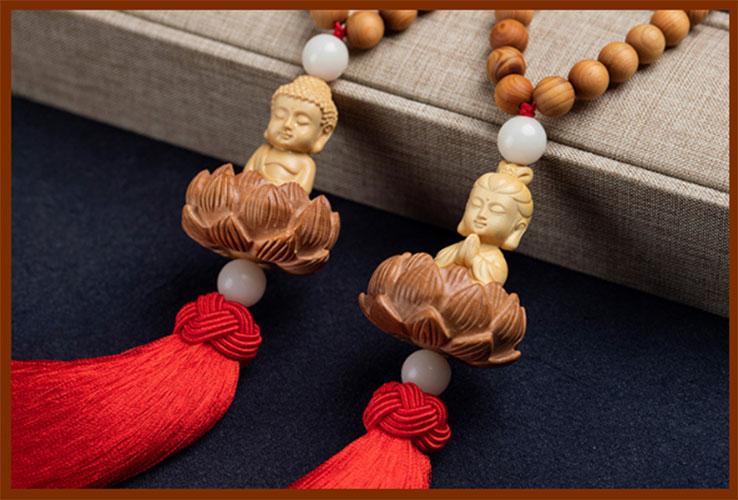 Phật Adida ngự đài sen trang trí ô tô
