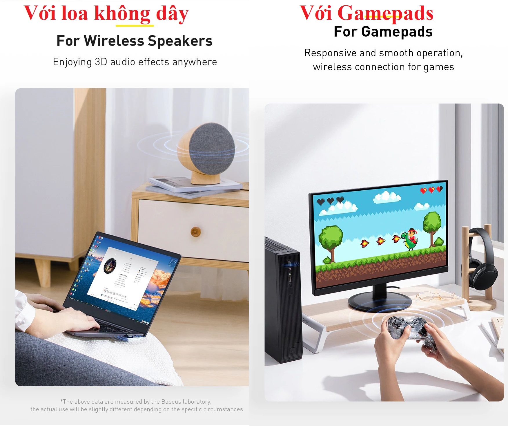 USB Bluetooth / thiết bị tạo bluetooth cho máy tính Baseus Wireless Adapter BA04