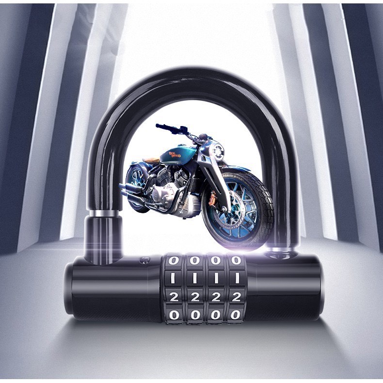 Ổ khóa mini 4 mã số cao cấp hình chữ U