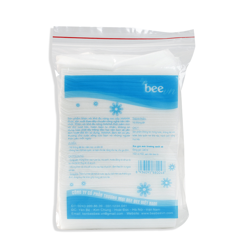 Khăn vải khô đa năng Mama (240 chiếc/túi)
