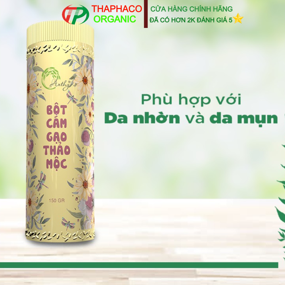 Bột Cám Gạo Thảo Mộc Anthy hộp 150gr Date Mới