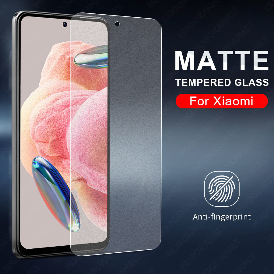 Kính Cường Lực Nhám Full Màn Chống Vân Tay Xiaomi Mi Redmi Note 10 5G 10s 9s 9 8 7 Pro 9T 9A 9C 8A K40 Gaming Note 13 Pro Plus + 13C Mi 11 Lite 13T 11T 10T 9T Pro Poco F6 X3 F2 Pro M3 F3 PocoPhone F1 A3