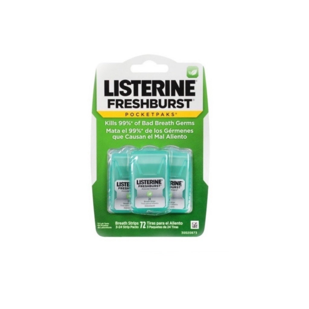 Miếng Ngậm Thơm Miệng Listerine Pocketpaks (Set 3 hộp -72 miếng)
