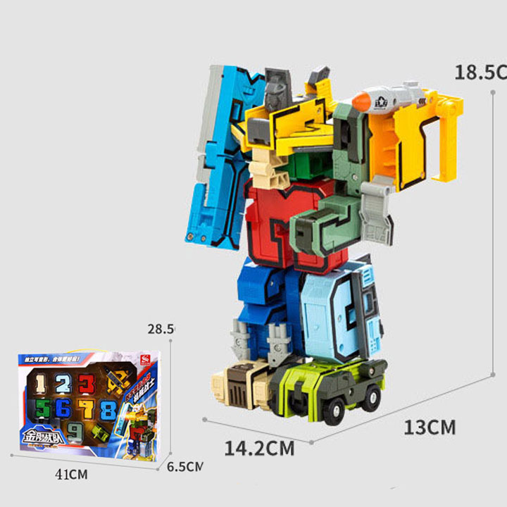 Lắp ráp robot số -  Robot biến hình số 0-9 đồ chơi lắp ráp
