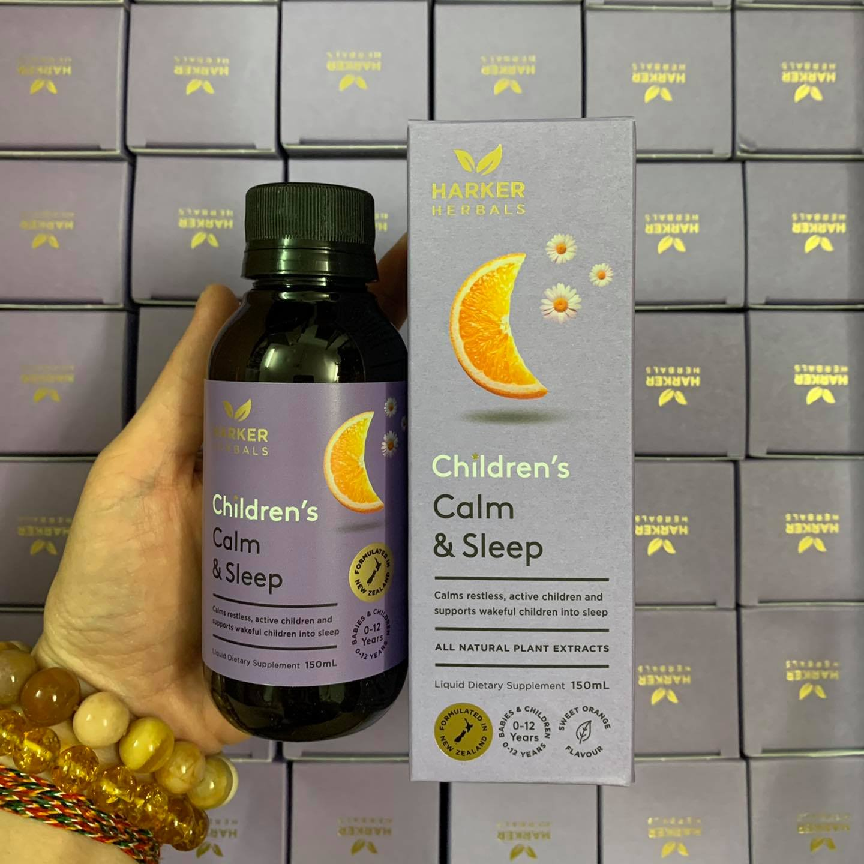 Siro ngủ ngon tím Harker Calm & Sleep - 150ml (0M-12Y)