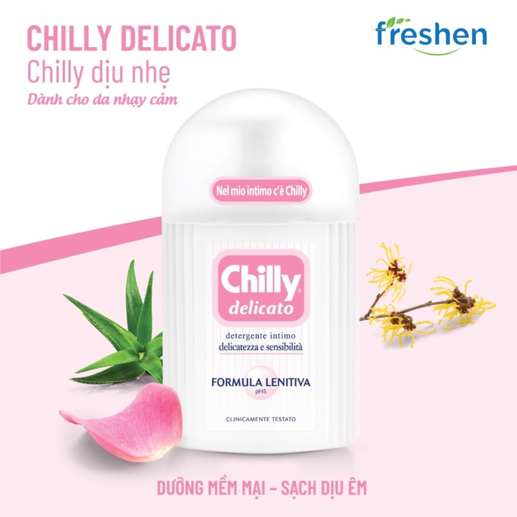 [HCM]Dung dịch vệ sinh phụ nữ Chilly Gel  Delicato 200ml