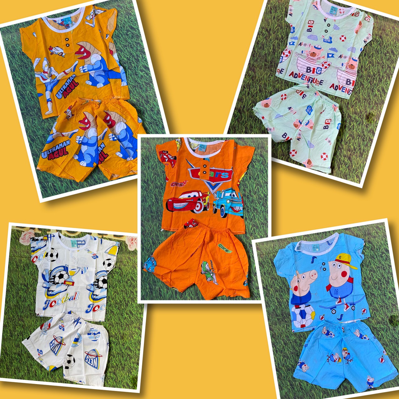 [6kg-12kg] Đồ bộ cho bé trai vải tôn, lanh, tole (tay ngắn)