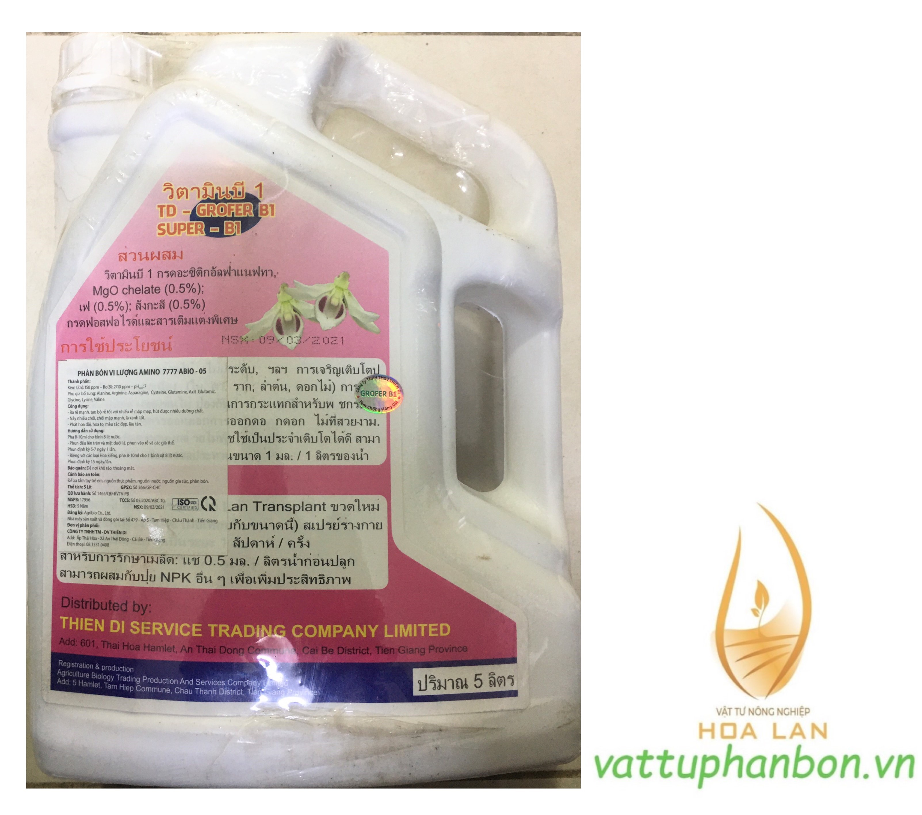 Phân Bón TD - Grofer B1 Super-B1 (Technology Thailand) - #574A# 5 lít