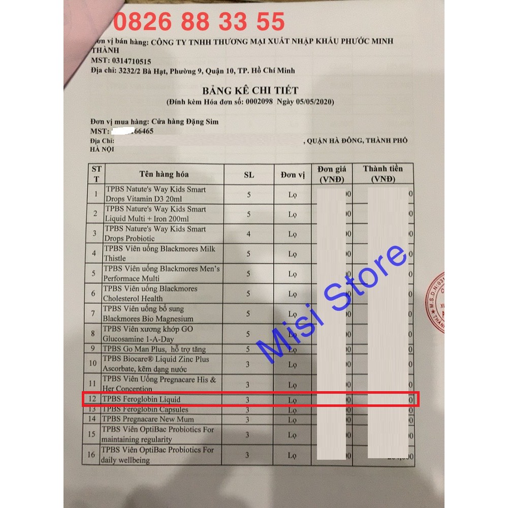 Sắt dạng nước Feroglobin 200ml, hàng Anh
