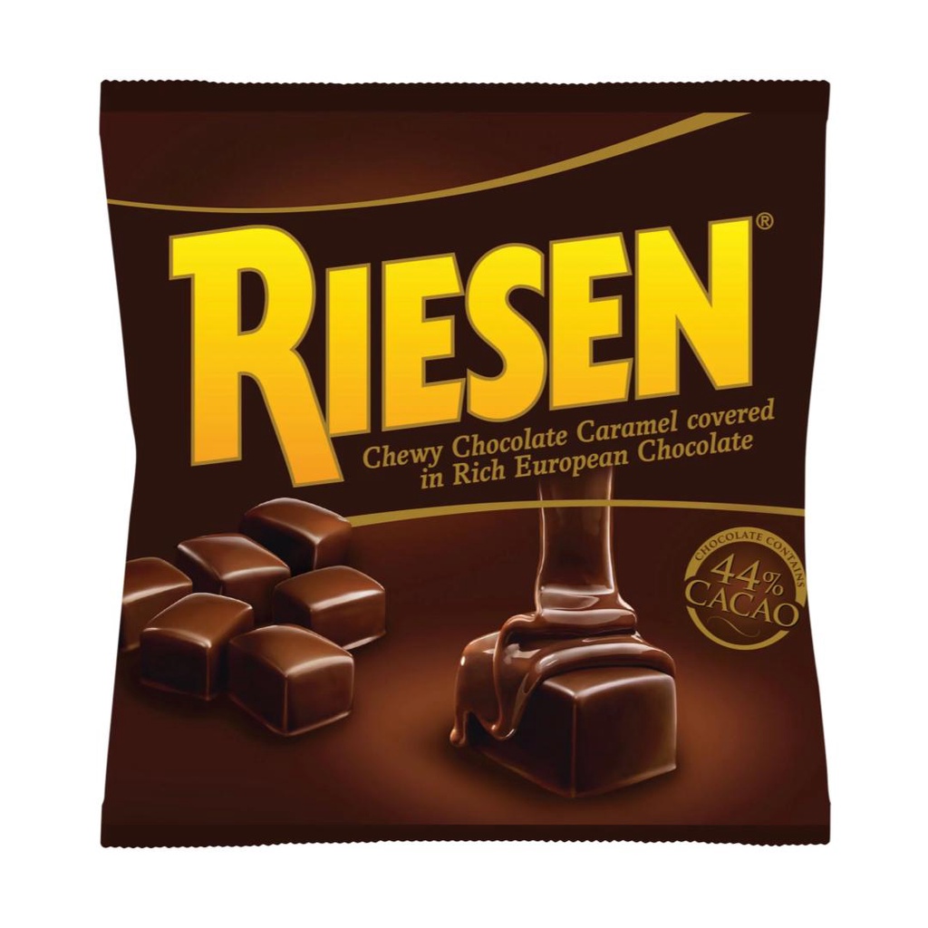 Kẹo Socola Đen Nhân Caranmel, Riesen, Dark Chocolate Caramel Chewy Candy