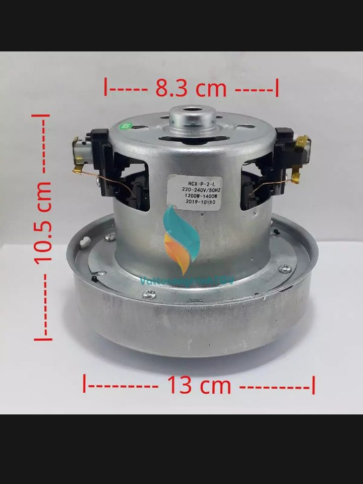 Motor máy hút bui 220V-1400w, ĐK bầu 13cm.