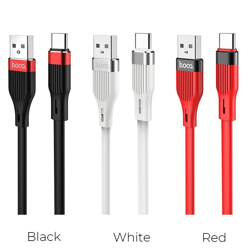 Cáp sạc nhanh cổng type-c dây silicon hoco u72