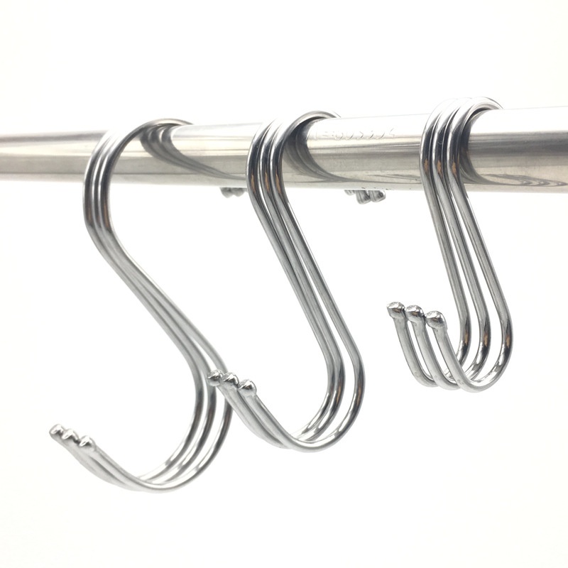 Móc Chữ S Móc Treo Đồ Đa Năng Loại Xịn Đầu Bo Tròn, Inox Siêu Bền