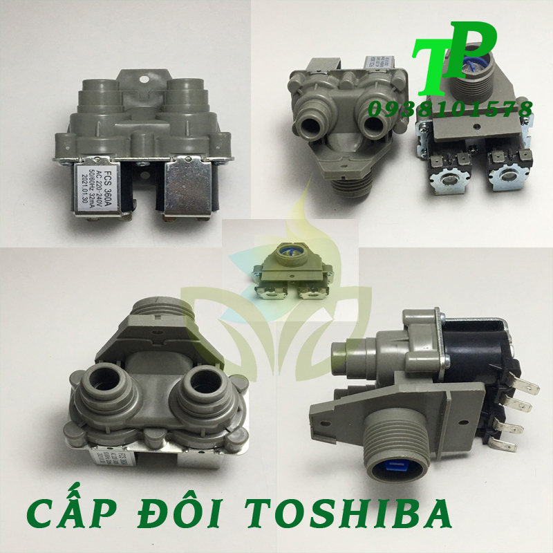 Van cấp nước máy giặt đôi toshiba, van cấp đôi toshiba