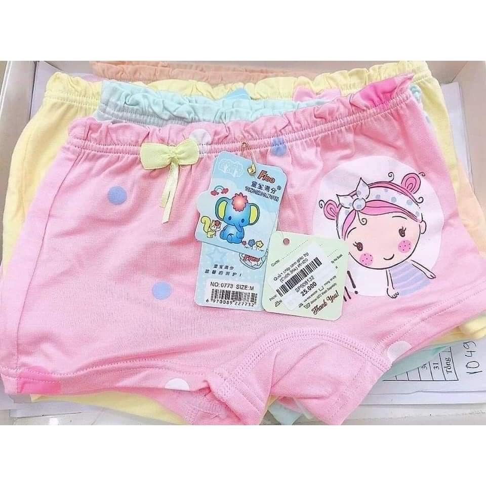SET 10 Quần chip đùi bé gái in hình GÁI , con lợn ,HEO hàng  mẫu đẹp, màu sắc nổi bật, hình ảnh dễ thương
