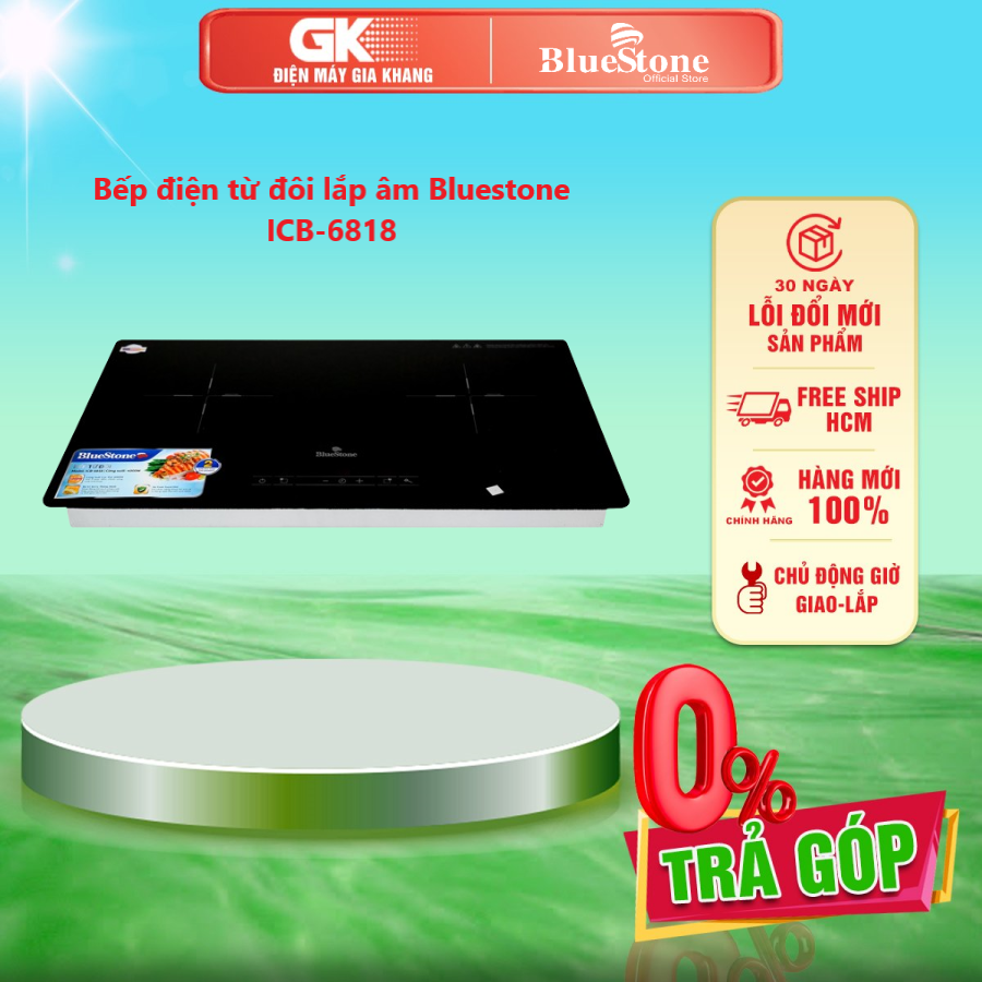 Bếp điện từ đôi lắp âm bluestone icb-6818
