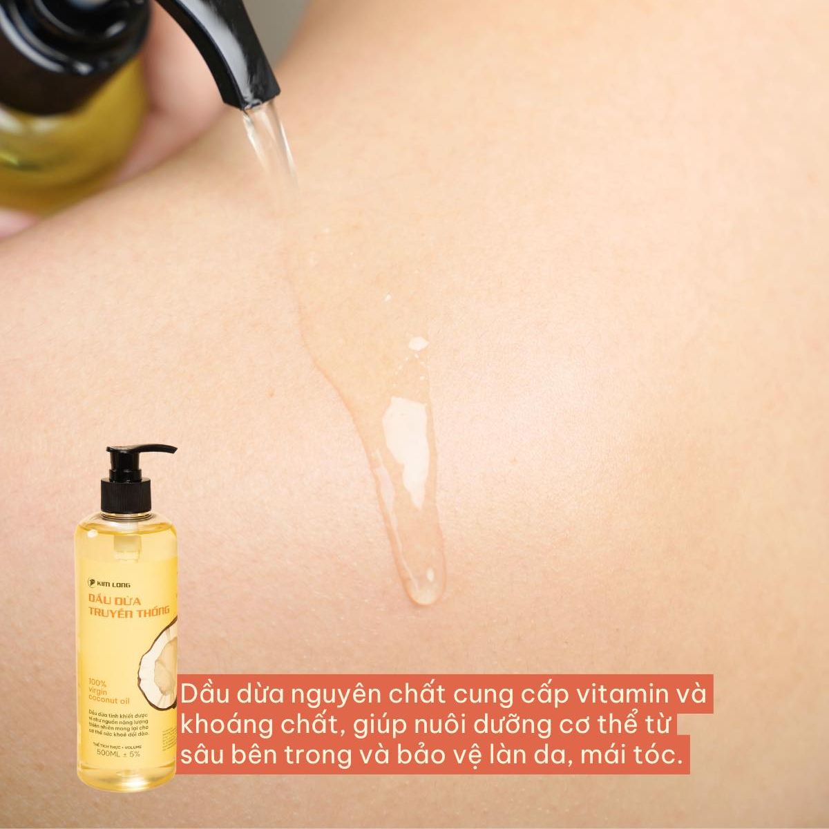 Dầu dừa nguyến chất 100% Bến Tre - Coconut oil extra virgin - Thuần chay