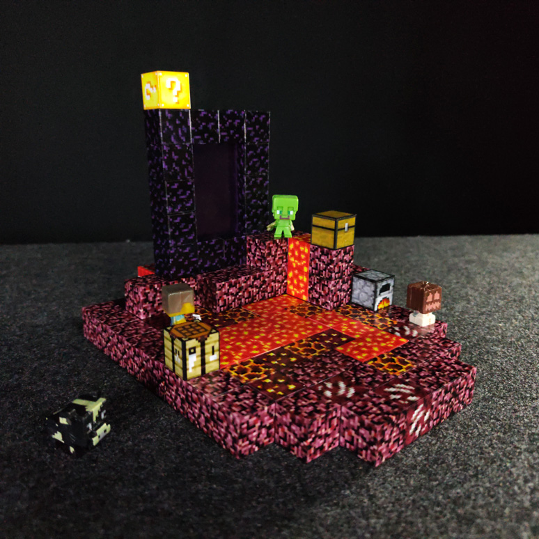 Mô hình lắp ráp minecraft từ các khối nam châm