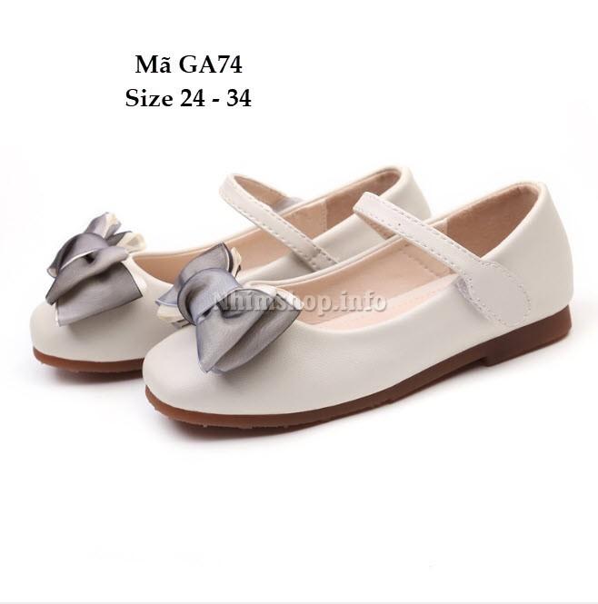 Giày búp bê đính nơ cho bé gái 2 - 9 tuổi kiểu dáng Hàn Quốc GA74