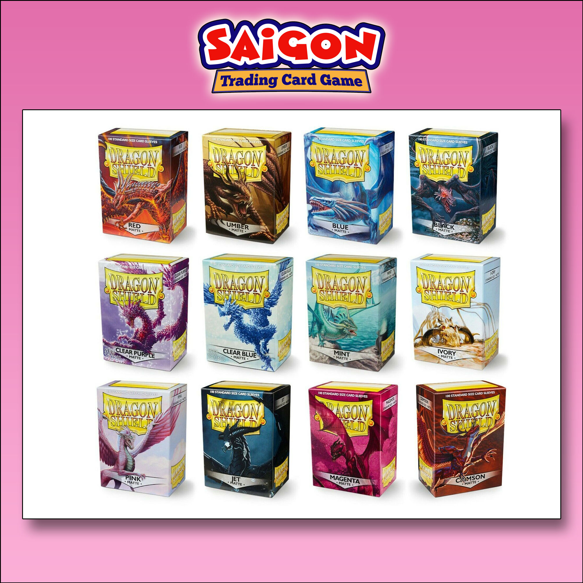 Dragon Shield Standard Size Matte Sleeve - Box of 100