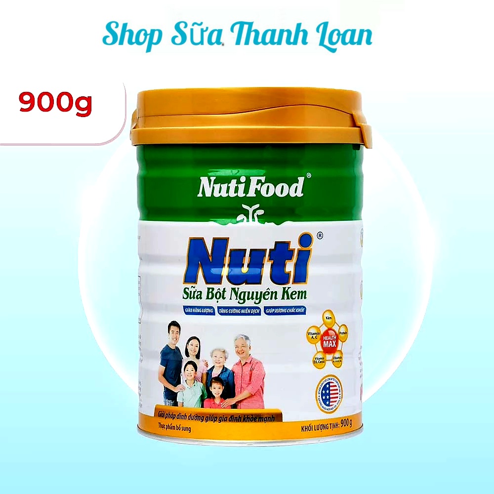 Sữa bột nguyên kem của nutifood 900g.