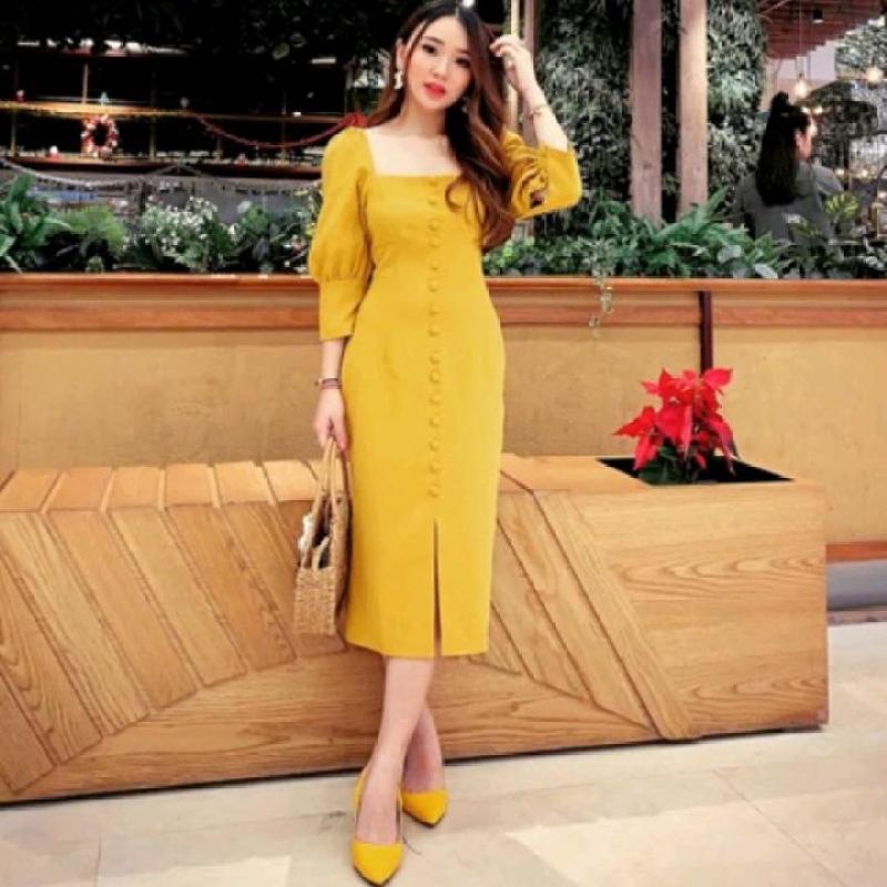 Nơi bán ĐẦM TAY PHỒNG NÚT BỌC LH3