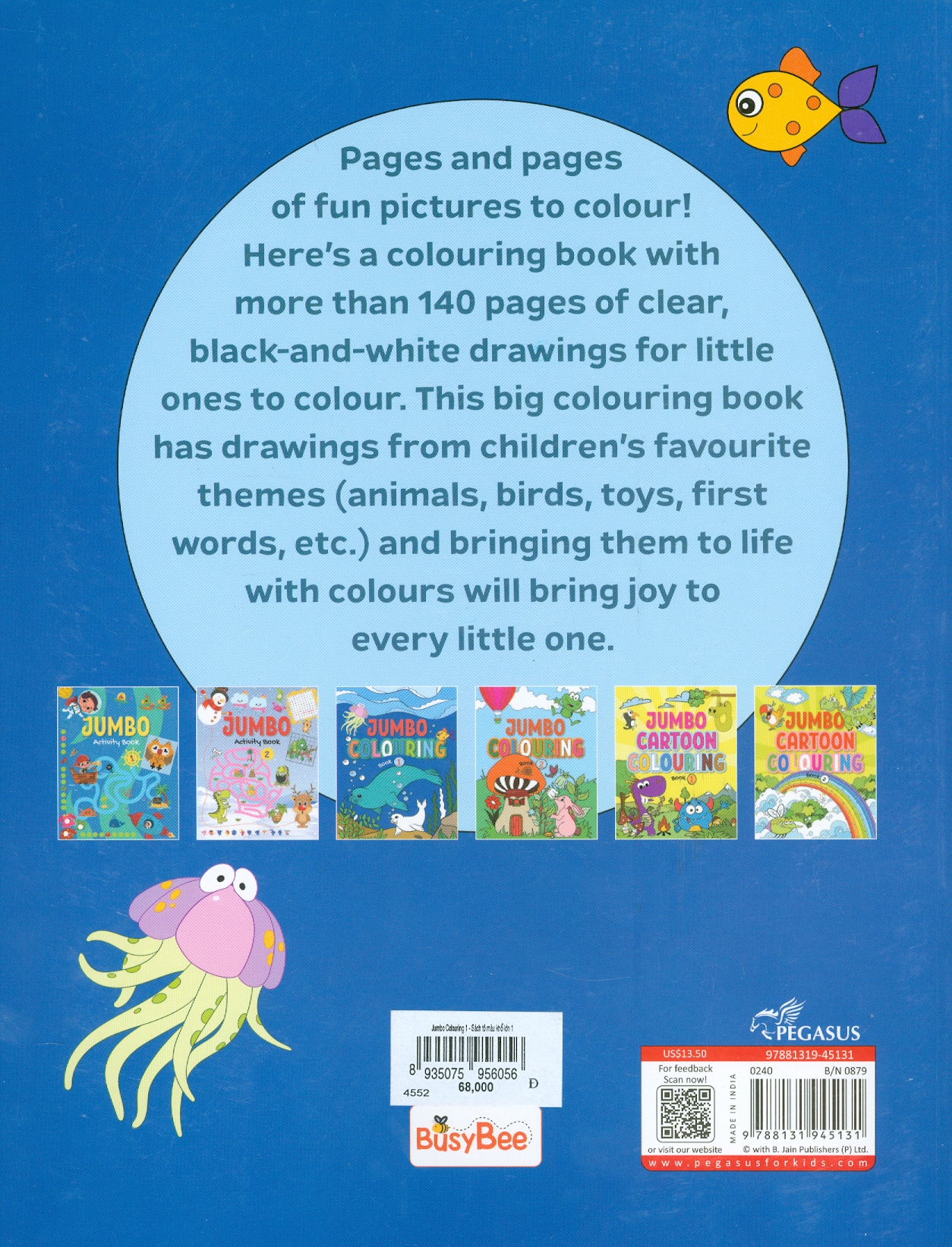 Jumbo Colouring Book 1 (Sách tô màu khổ lớn 1)