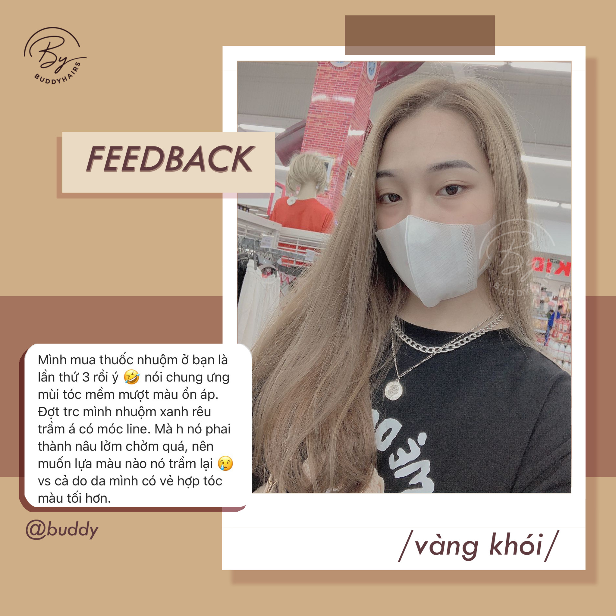Thuốc nhuộm tóc Vàng khói buddyhairs
