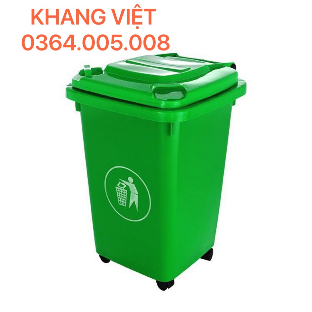 {GIÁ TỐT} Thùng rác công cộng, thùng rác 60 lít có bánh xe