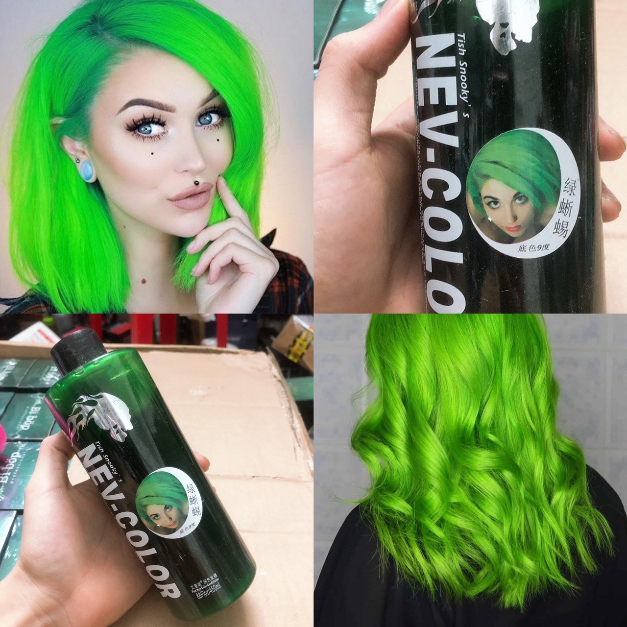 Nhuộm Tóc Phủ Bóng Hàn Quốc 5D Màu Xanh Nõn Chuối 450ml