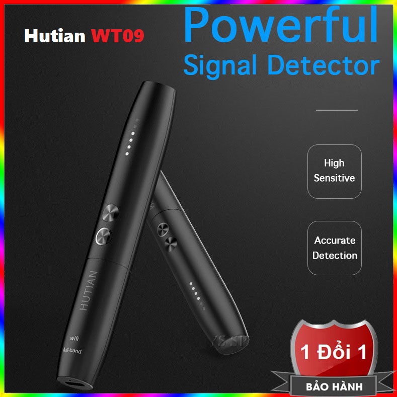Thiết bị phát hiện máy định vị, ghi âm, camera wifi cầm tay Hutian WT09 - Máy phát hiện camera, định vị, máy ghi âm cầm tay nhỏ gọn WT09