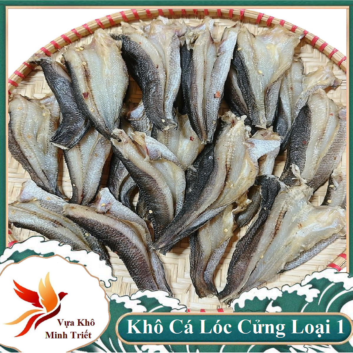 Khô Cá Lóc Cửng, 1KG VỰA KHÔ MINH TRIẾT chiên nướng đều ngon tuyệt vời, bán rẻ, bán sĩ. an toàn vệ sinh