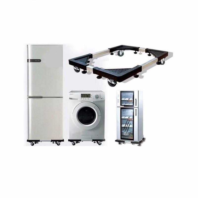 ĐỒ DÙNG TIỆN ÍCH GIA ĐÌNH - Kệ để máy giặt, tủ lạnh, quạt điều hòa có bánh xe thông minh, khung bằng inox và nhựa cứng dày đẹp, dùng để cố định chân máy giặt, tủ lạnh, chống rung và gây tiếng ồn, tăng tuổi thọ thiết bị gia dụng gia đình