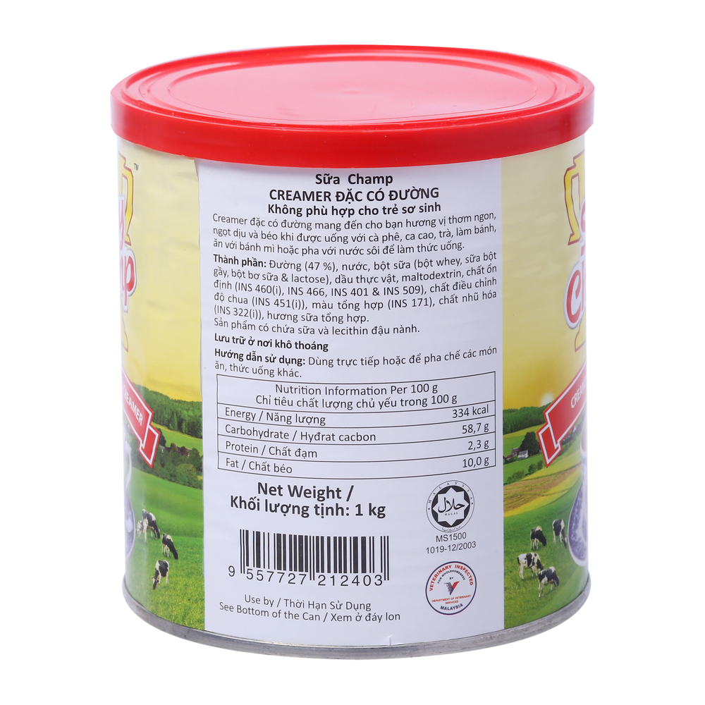 Sữa đặc có đường Dairy Champ lon 1kg (24 lon/thùng)
