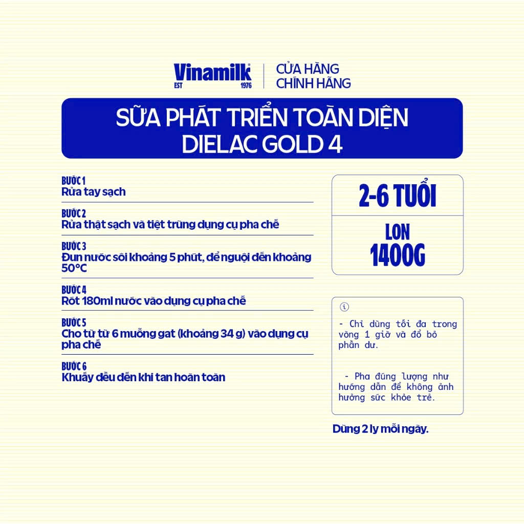 (HSD T10-2027) (Mẫu Mới) Sữa Bột Vinamilk Dielac Gold 4 Hộp Thiếc 850g/ 1400g.
