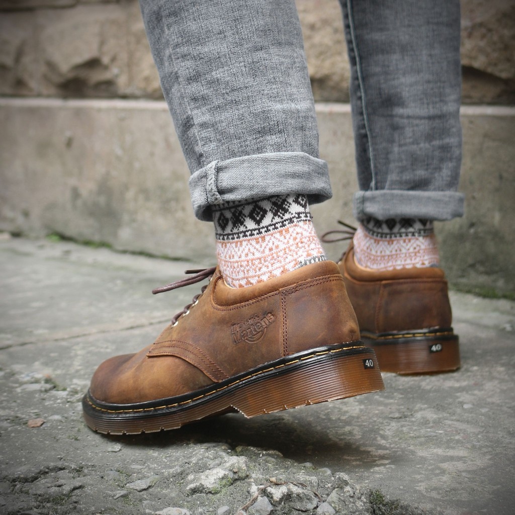 ❖  Giày Dr.8053 Crazy Horse da bò sáp nâu