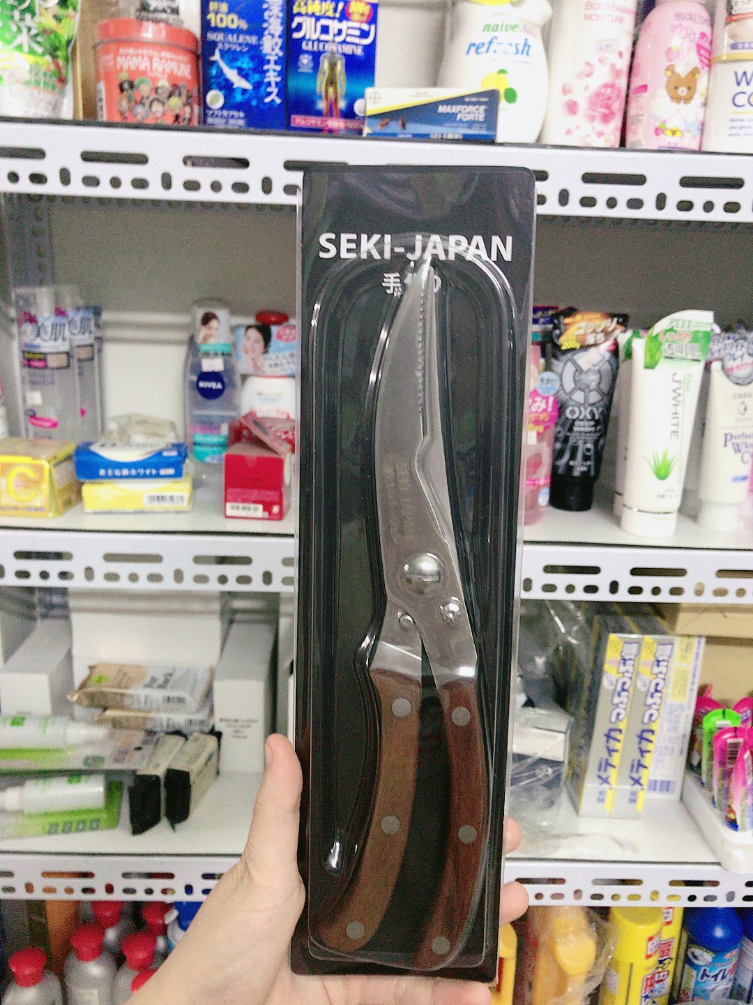 Kéo cắt gà cán gỗ Seki JAPAN