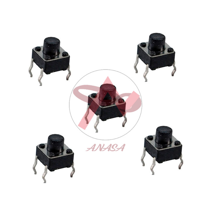Combo 5 nút nhấn 4 chân 6x6x5mm nhỏ gọn