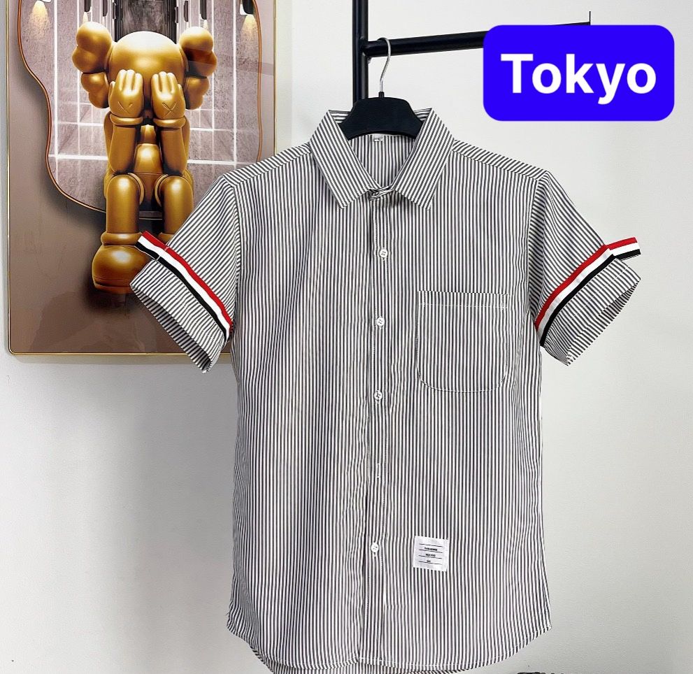 Áo Sơ Mi Thom Kẻ Sọc Tay ngắn Vải Cotton Lụa Cao Cấp Mẫu sang chảnh - Tokyo fashion