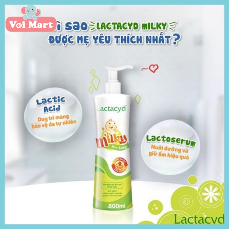 Sữa tắm lactacyd Milky 250 ml