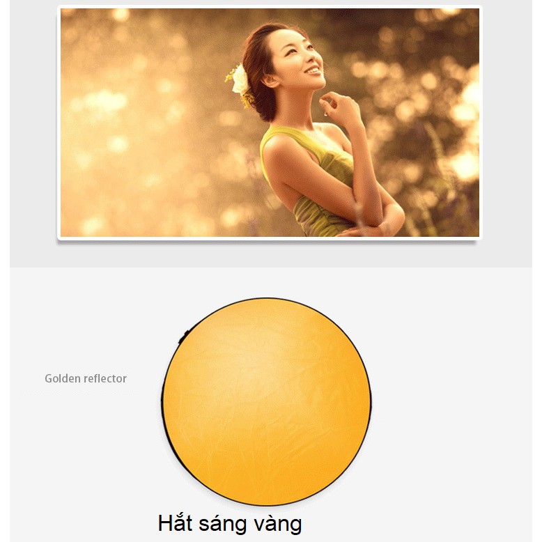TẤM HẮT SÁNG, PHẢN QUANG 2 TRONG 1 (VÀNG – BẠC)