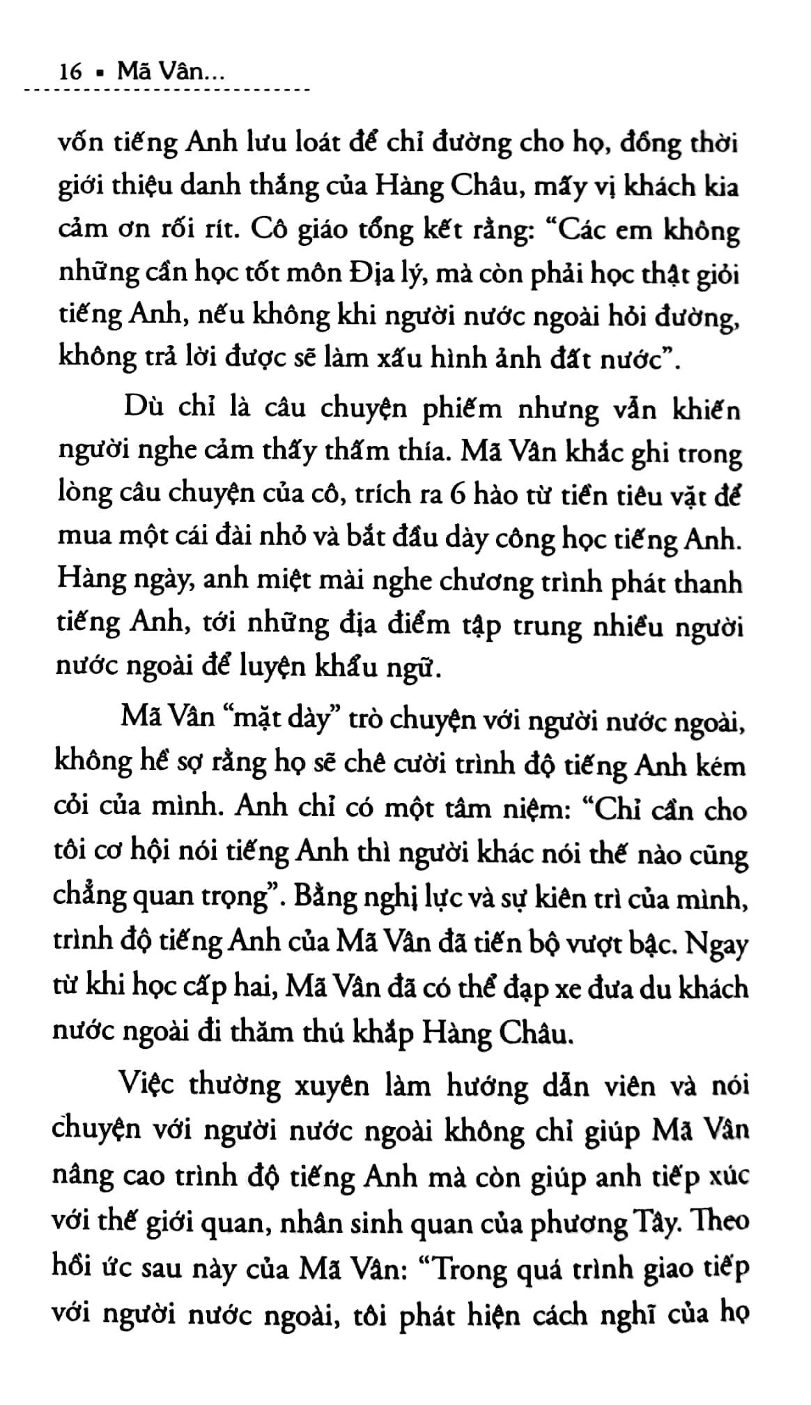 Mã Vân- Triết lý sống của tôi