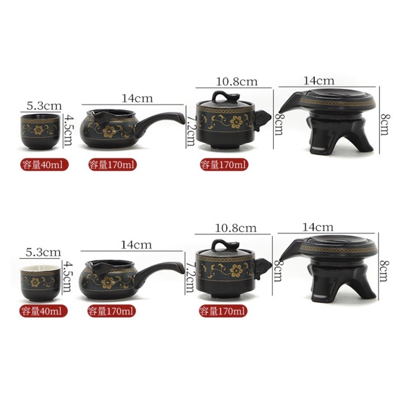 [HÀNG CAO CẤP] Bộ Ấm Pha Trà Cối Xay Cao Cấp Lòng Chén Trắng (Bao gồm 1 ấm trà, 6 chén, 1 bộ cối xay pha trà)