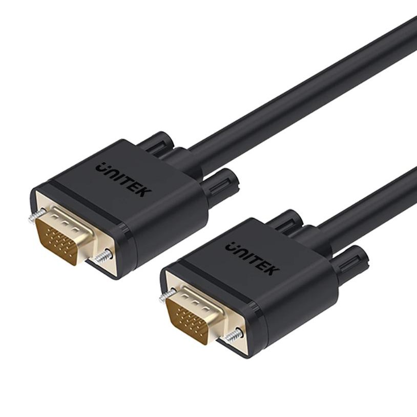 Dây vga độ nét cao 1080p full hd, chống nhiễu, chống từ lõi đồng tinh khiếp, đầu cáp mạ vàng, hàng chính hãng unitek độ dài từ 1,5 mét tới 10 mét