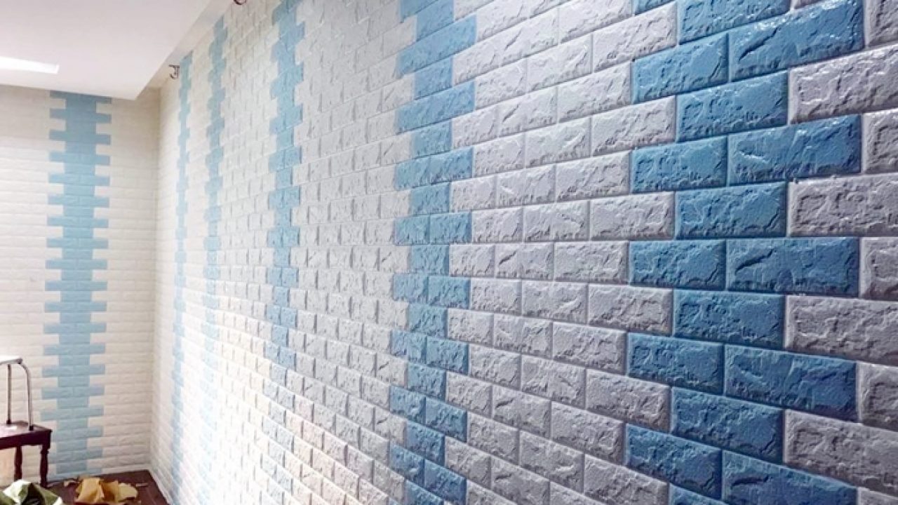 Xốp Dán Tường 3D Giả Gạch, Chịu Lực Tốt, Siêu Dính, Chống Nước Chống Ẩm, Khả Năng Cách Âm Cách Nhiệt Tốt, Kích Thước 70x77Cm