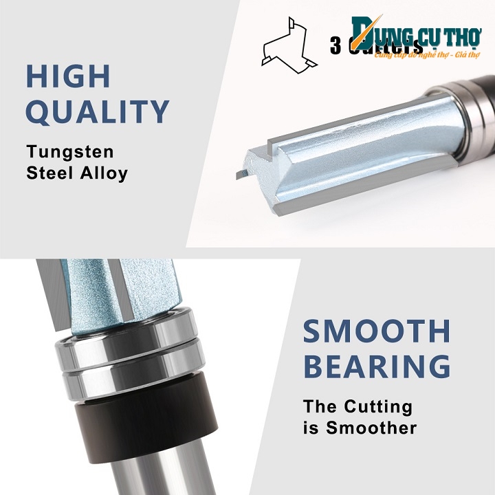 MŨI SOI GỖ PHAY NỀN 3 CÁNH CỐT 12.7MM
