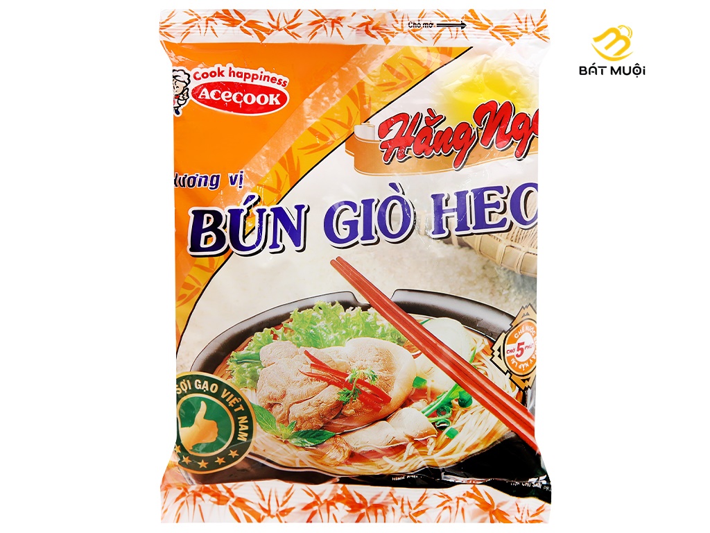 Bún tôm chua cay/ bún mắm/ giò heo/ bún bò huế hằng nga gói 73g - cty bát muội