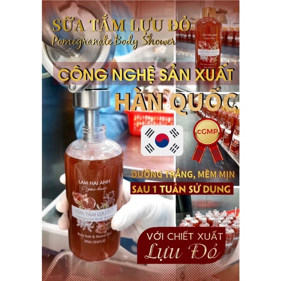 sửa tắm lựu đỏ